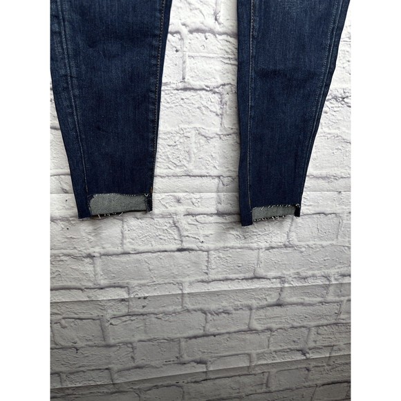ZARA Skinny Mid Rise Step Raw Hem Denim Jeans Women’s Size 4 Cotton Elastane NEW - Picture 2 of 10
